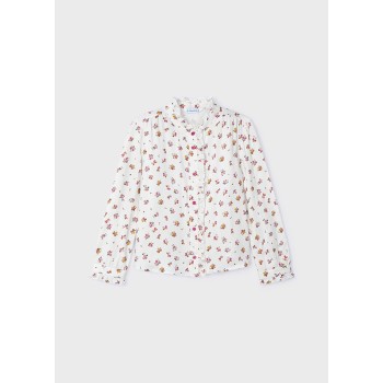 Blouse fleurs fille - MAYORAL |  Jojo&Co : Vêtements enfants - Antibes