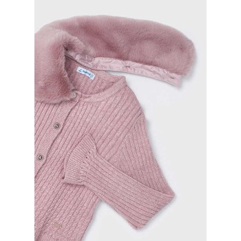 Cardigan vieux rose fille - MAYORAL | Jojo&Co : Vêtements enfants - Antibes