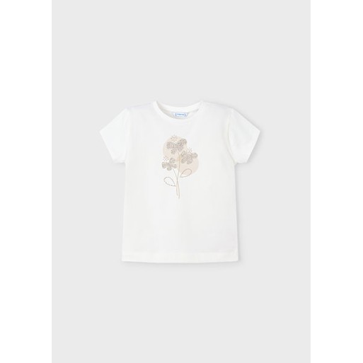 Tee shirt fleurs paillettes - MAYORAL | Jojo&Co  - Antibes